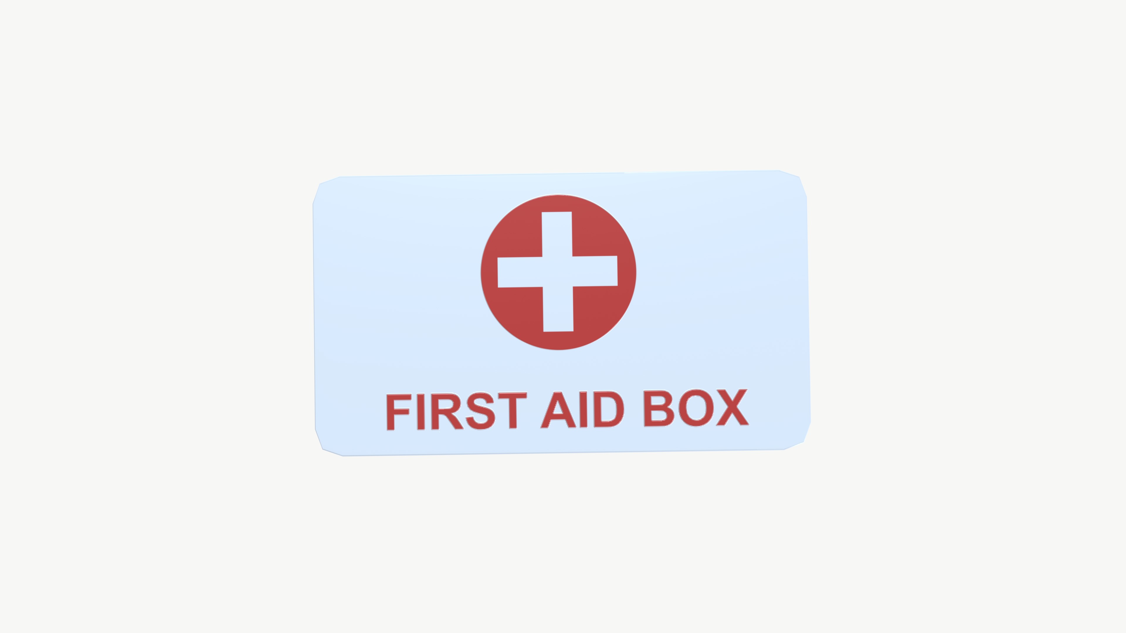 First Aid Box Low-poly 3D model_3