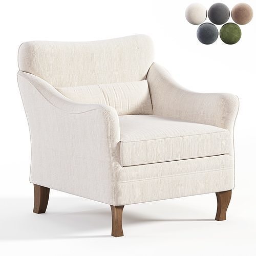 Armchair Ceppi Style Beyond Luxury Low-poly 3D model