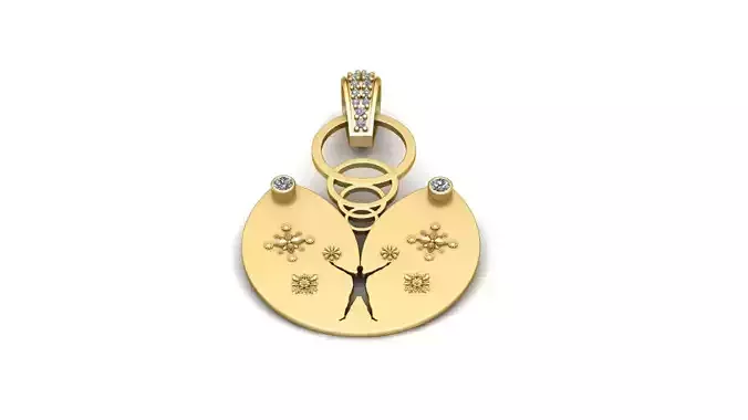 HUMAN DESIGN PENDANT 3D PRINTABLE MODEL 3D print model