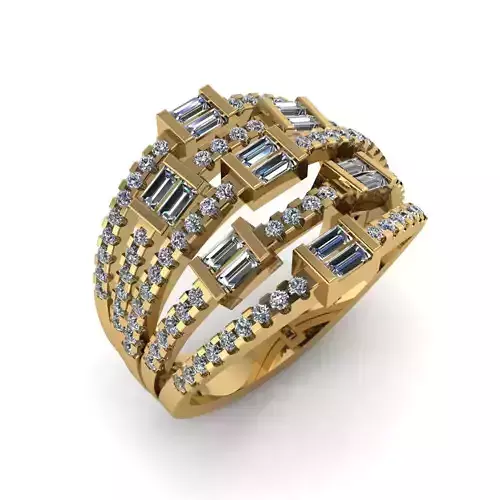 Women Diamond Ring 3dm STL  Render Details - R-45