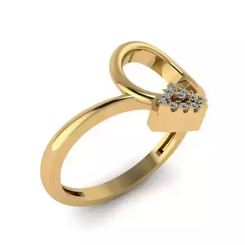 Women Diamond Ring 3dm STL  Render Details - R-47
