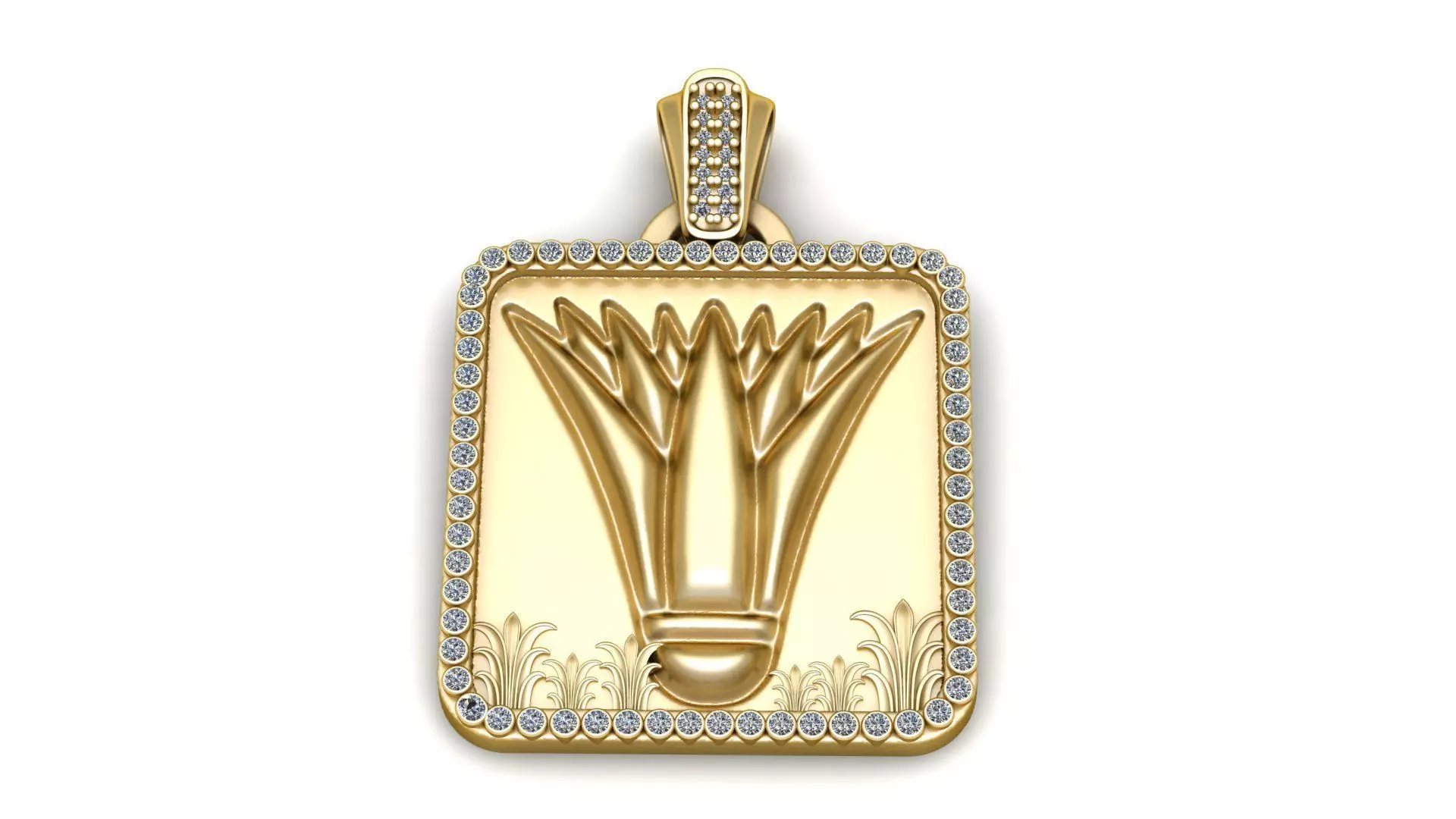 SHUTTLECOCK DESIGN PENDANT 3D PRINTABLE MODEL 3D print model