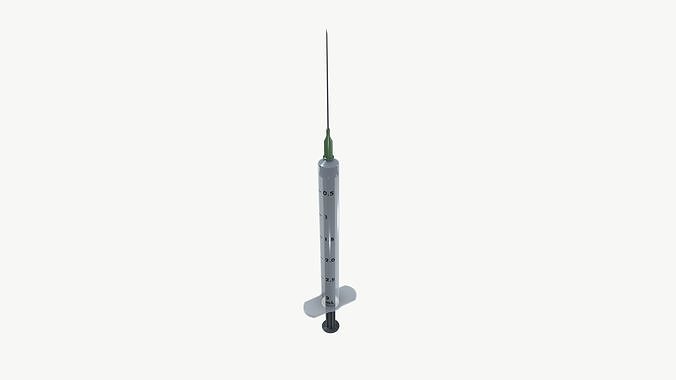 Syringe Low-poly 3D model