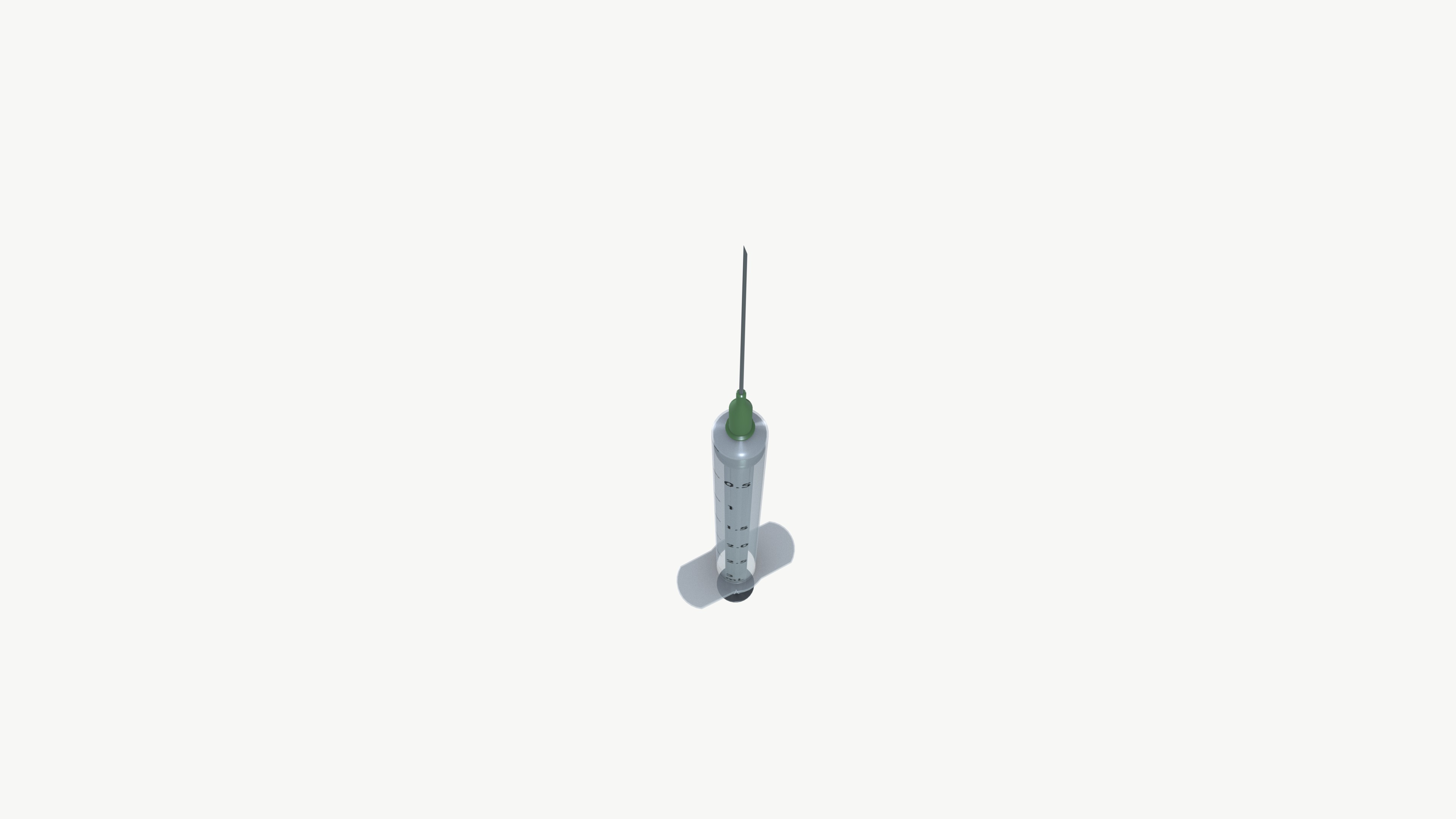 Syringe Low-poly 3D model_3