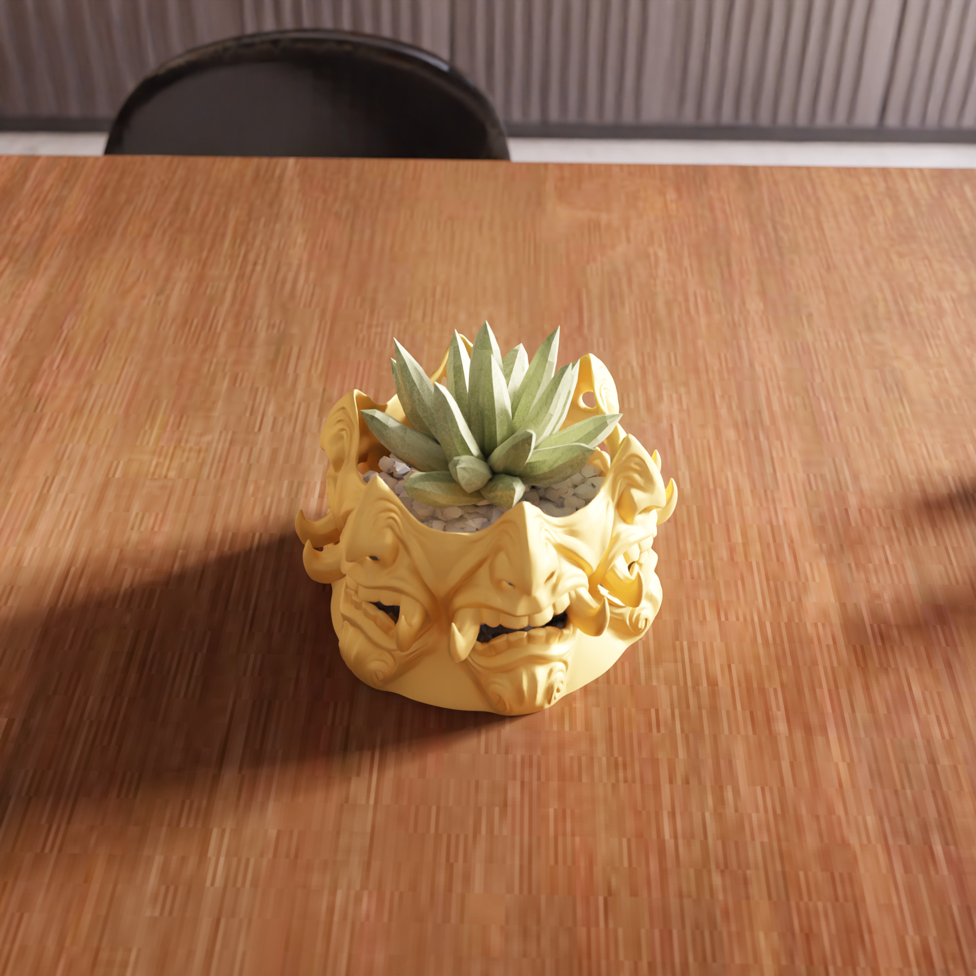 Monster Face Vase STL File - 069 3D print model_7