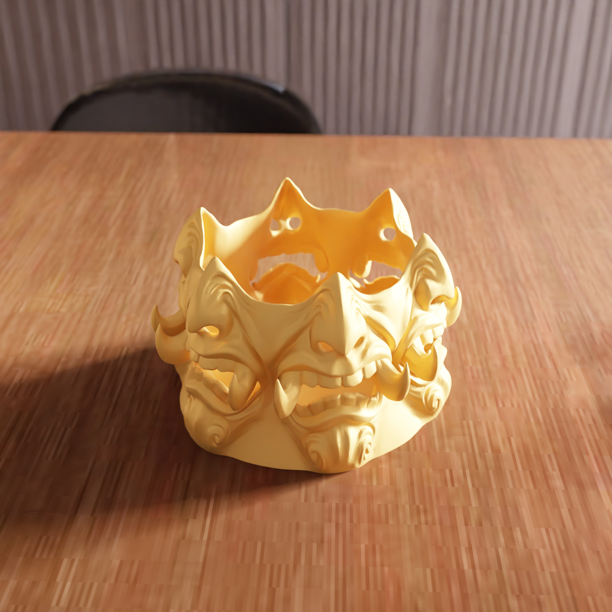 Monster Face Vase STL File - 069 3D print model_1