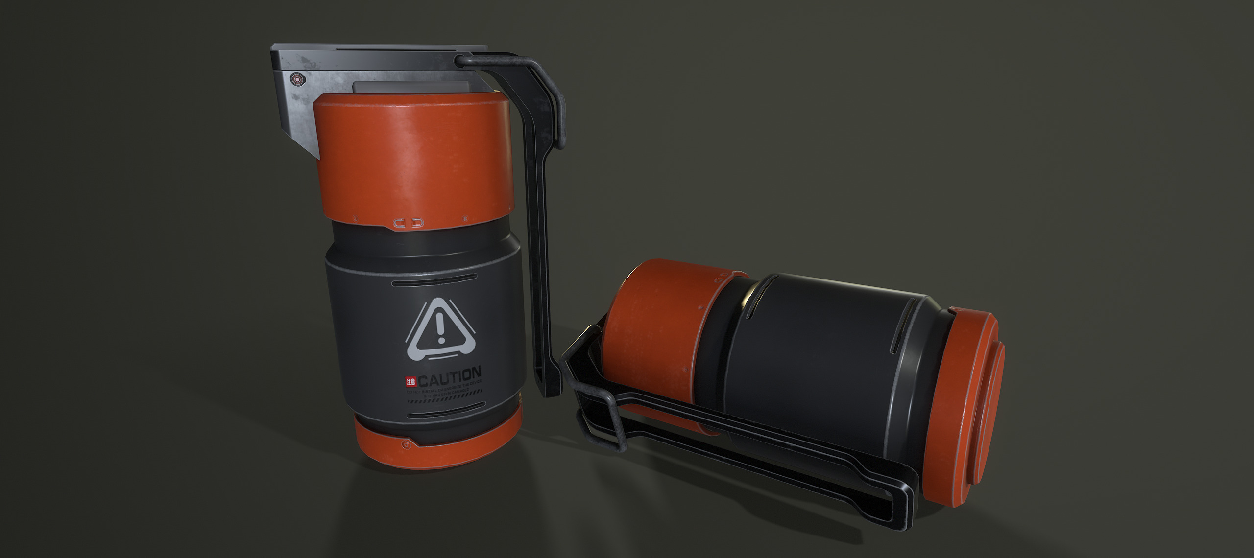 Sci-fi grenades pack set vol 1 Low-poly 3D model_5