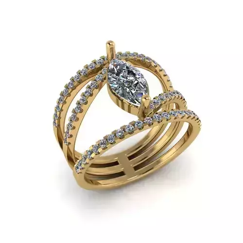 Jewelry 3D Models with render and 3dm  stl  - R-49