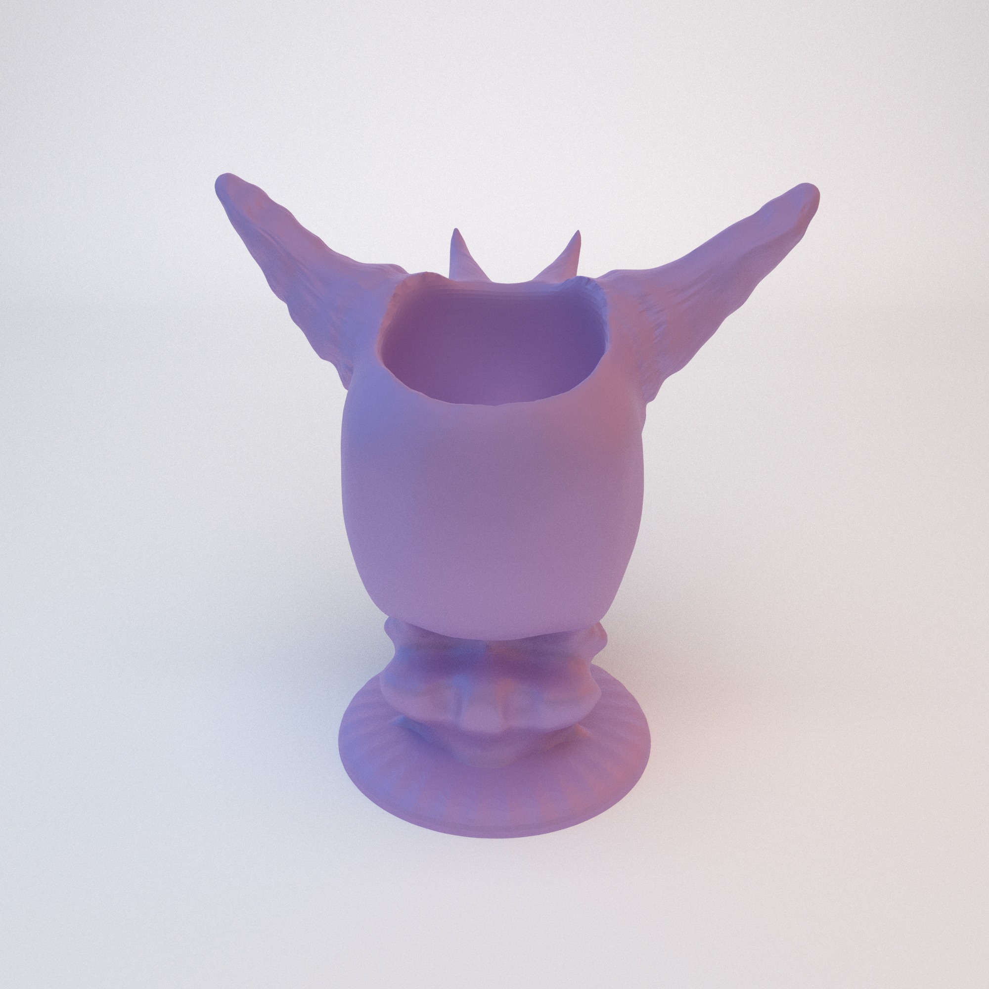 Demon Skull Vase STL File - 068 3D print model_10