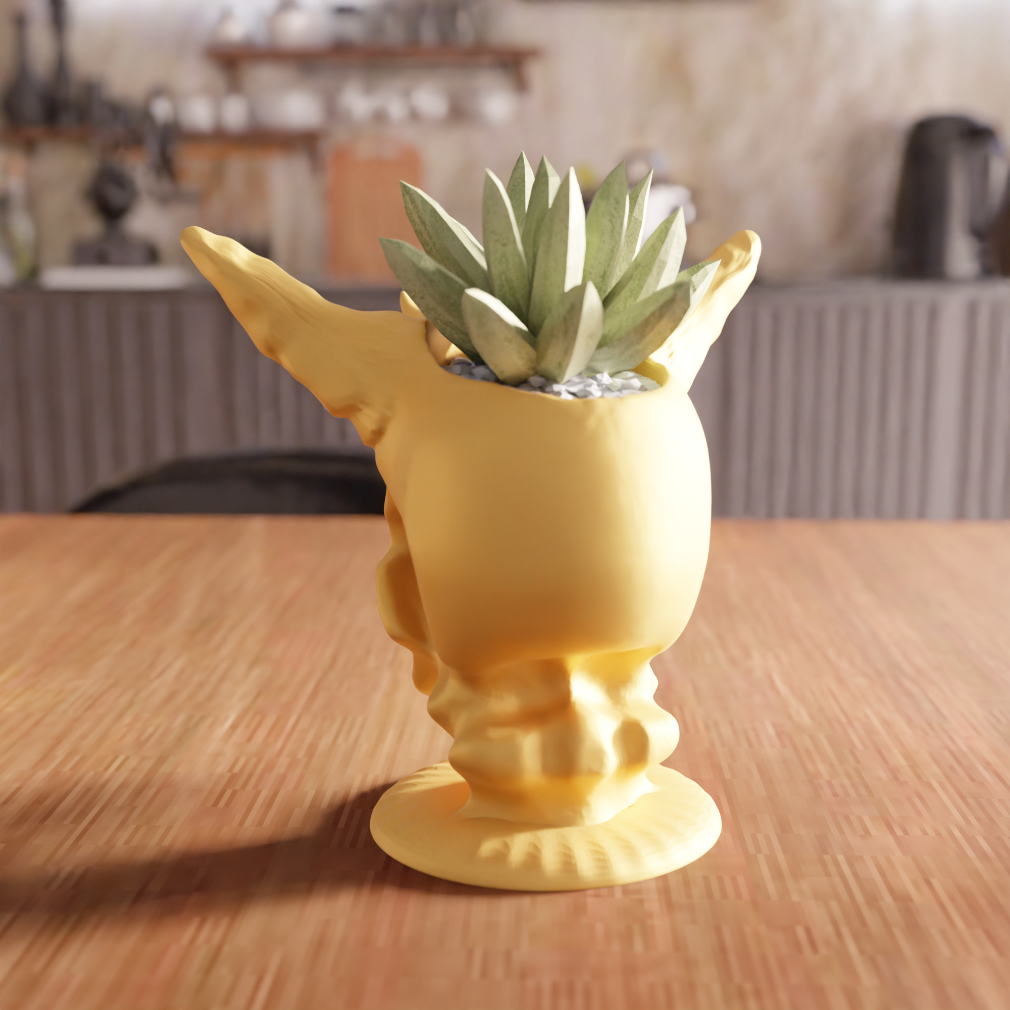 Demon Skull Vase STL File - 068 3D print model_1