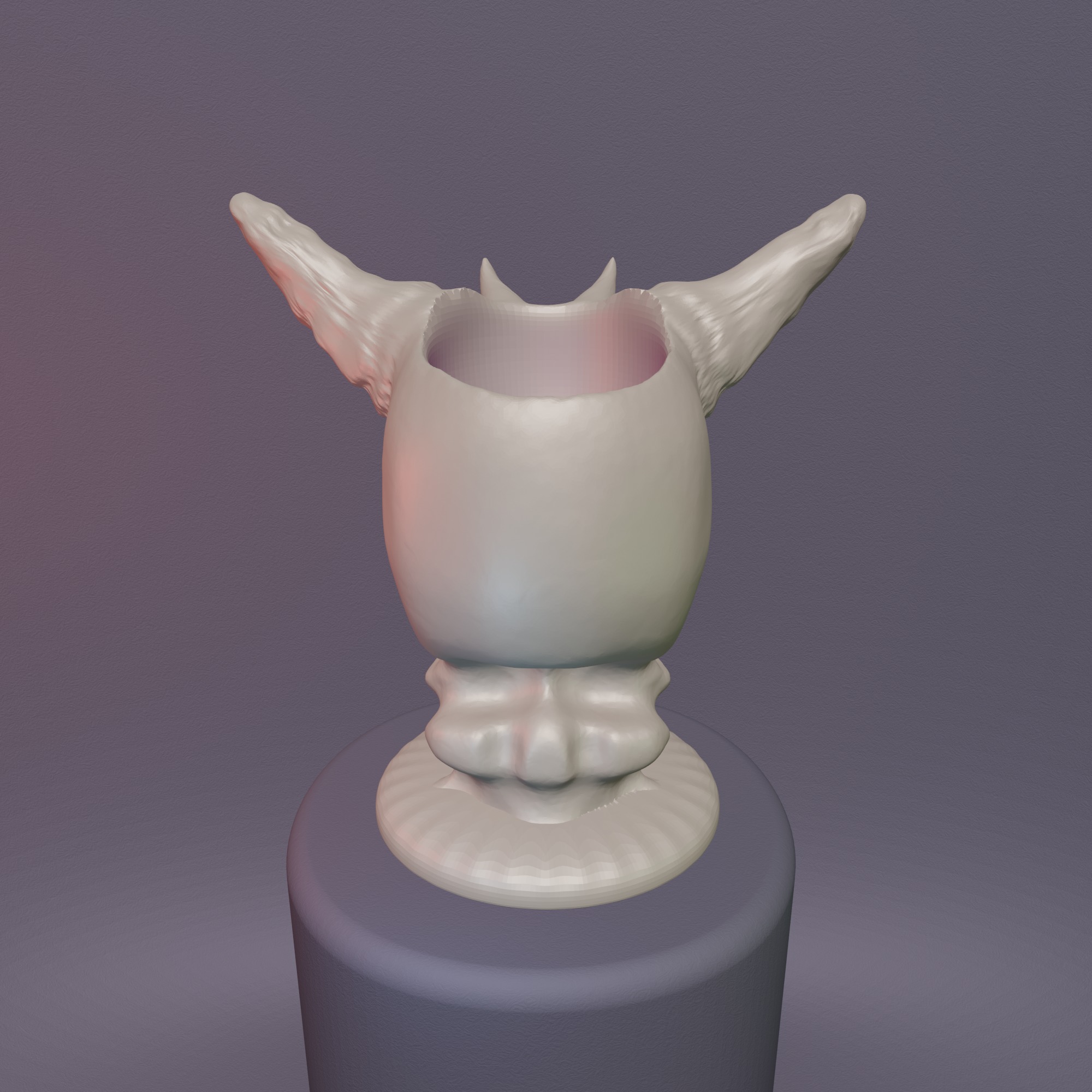 Demon Skull Vase STL File - 068 3D print model_14