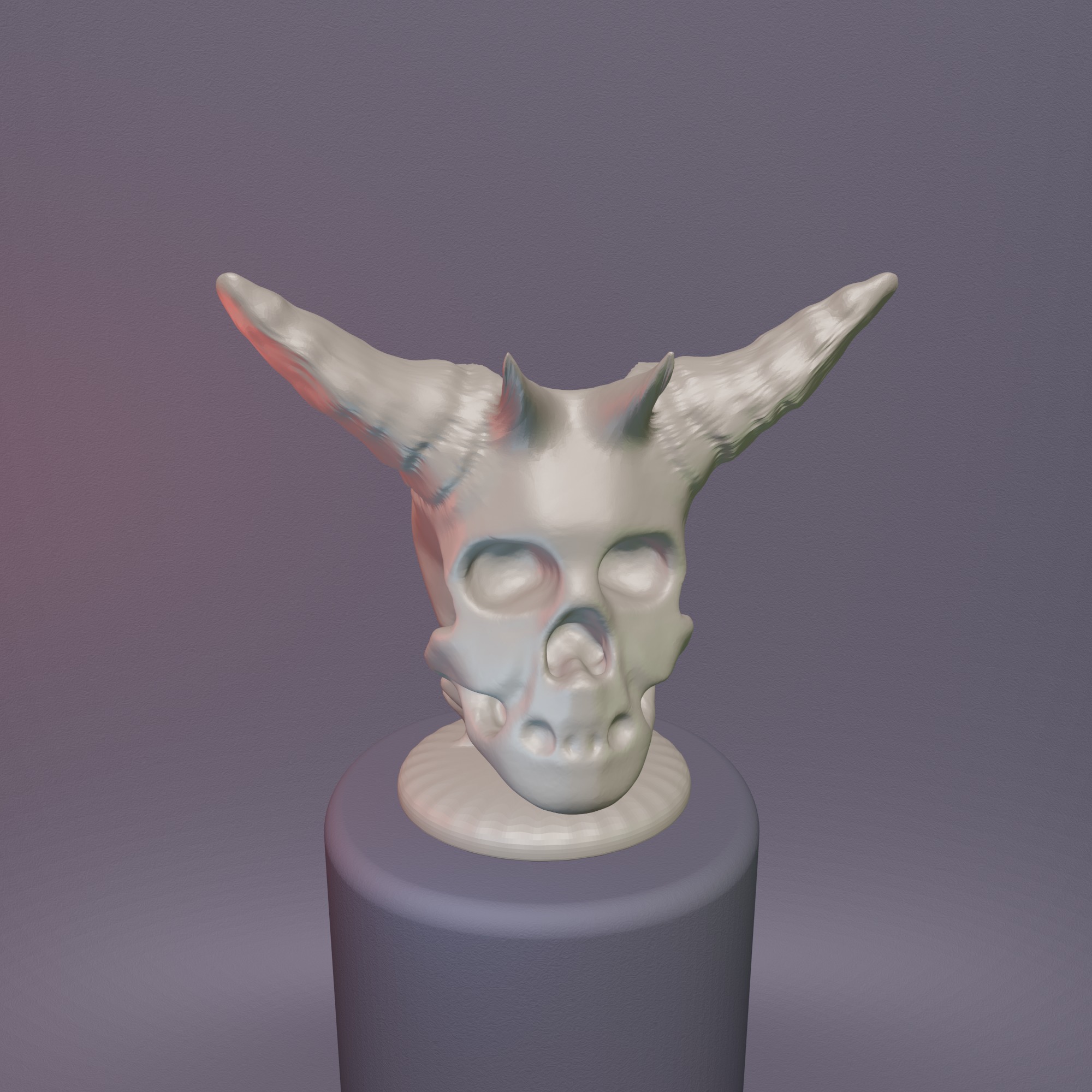 Demon Skull Vase STL File - 068 3D print model_17