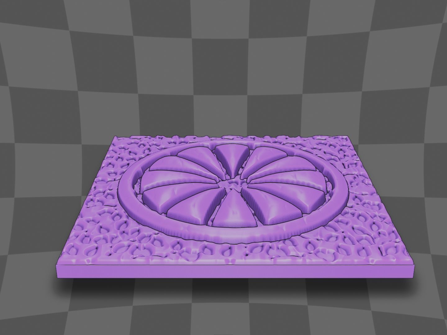 Orange cross section deco 3D print model_4