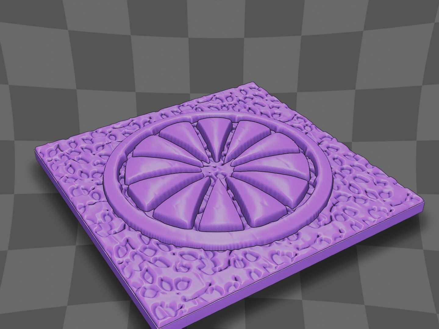 Orange cross section deco 3D print model_5