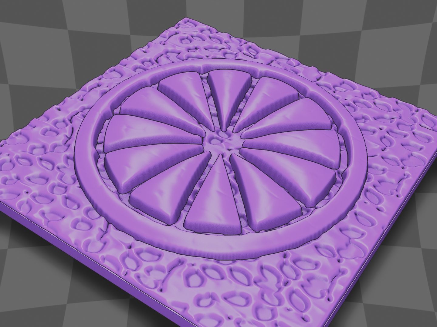 Orange cross section deco 3D print model_6