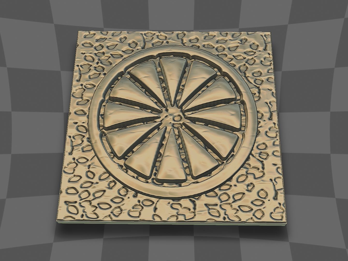 Orange cross section deco 3D print model_7