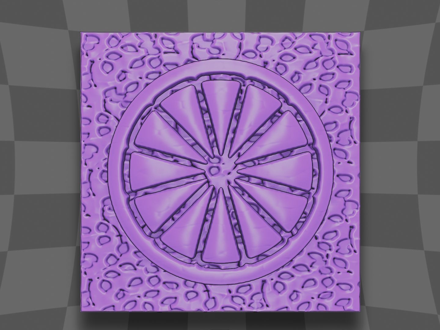 Orange cross section deco 3D print model_1