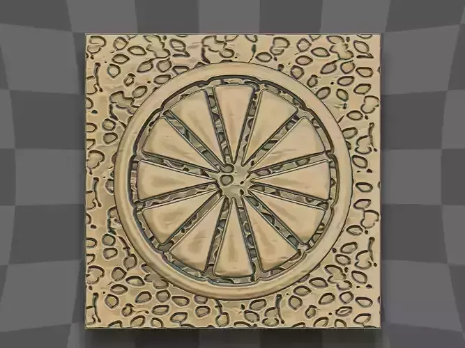 Orange cross section deco