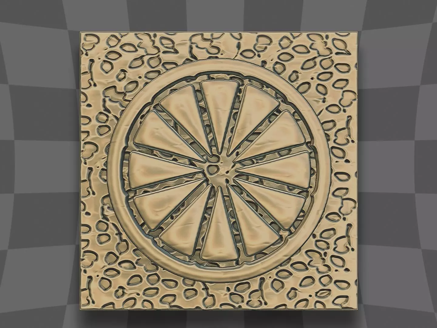 Orange cross section deco 3D print model_0