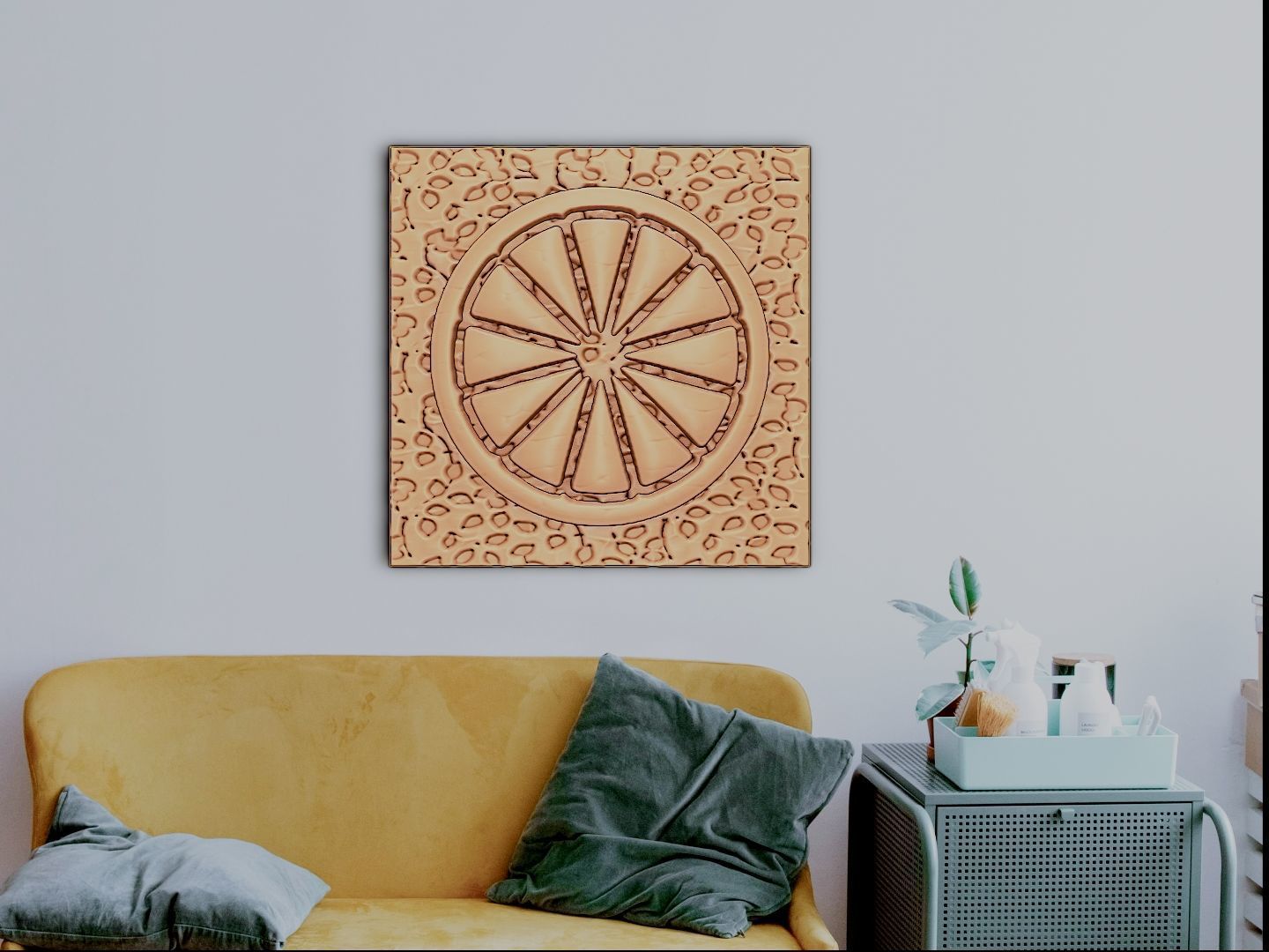 Orange cross section deco 3D print model_2