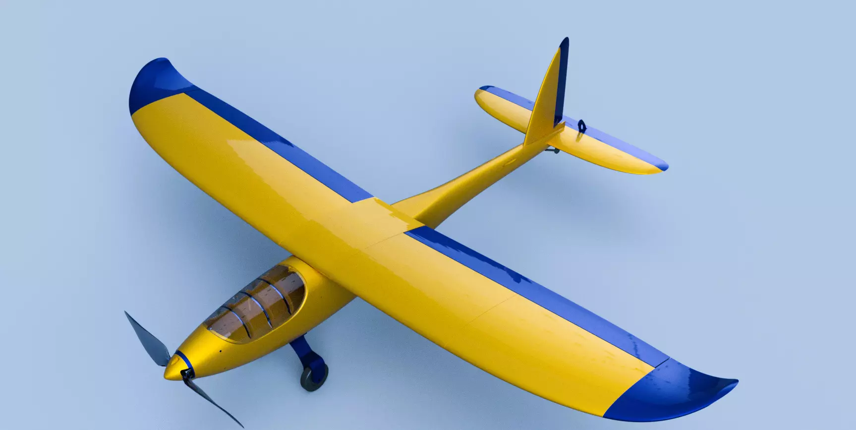 Fixed-wing UAV Drone 3D print model