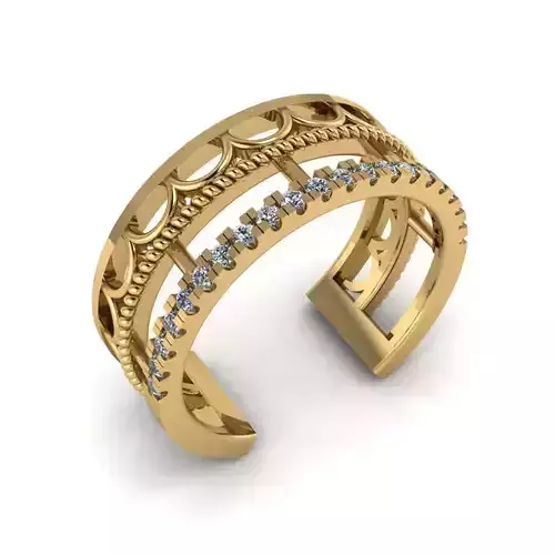 Jewelry 3D Models with render and 3dm  stl  - R-52