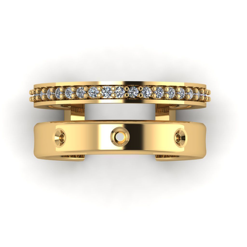 Jewelry 3D Models with render and 3dm stl - R-53 3D print model_11