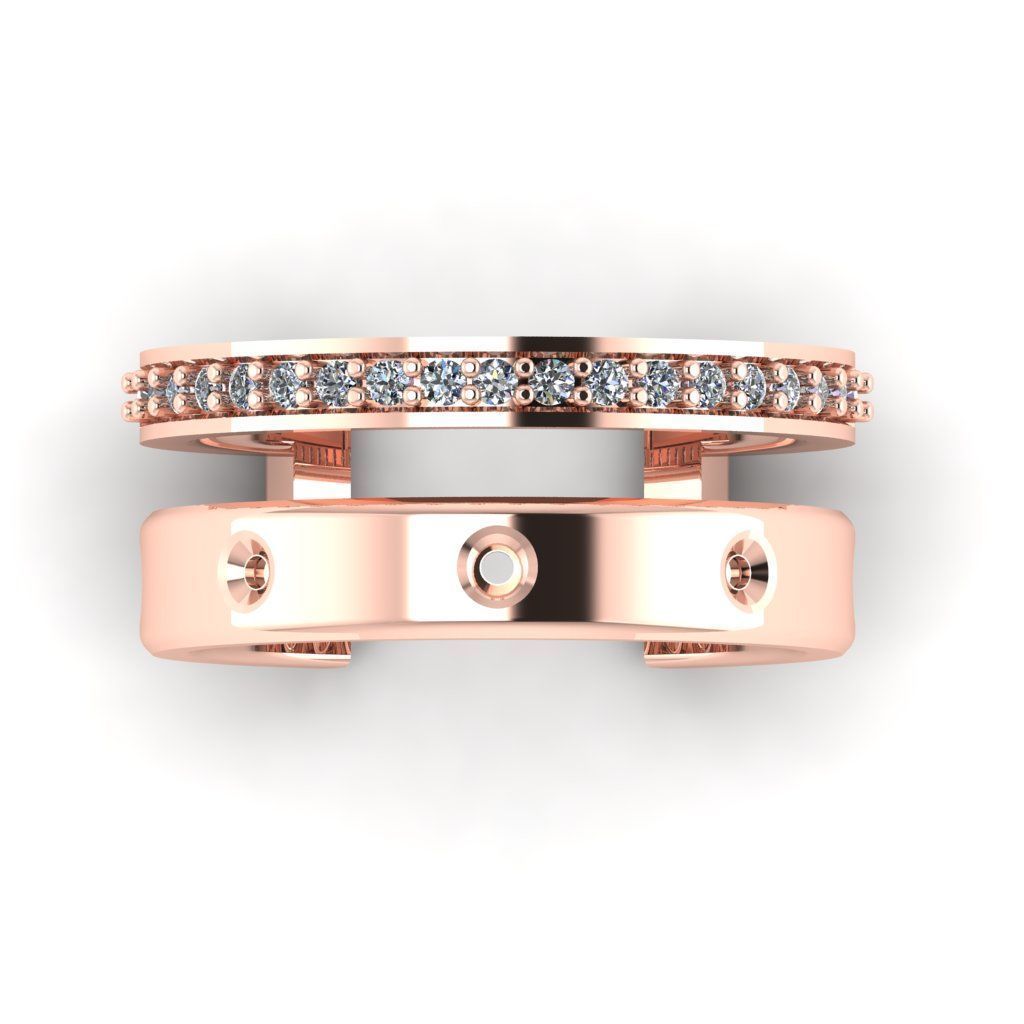 Jewelry 3D Models with render and 3dm stl - R-53 3D print model_9