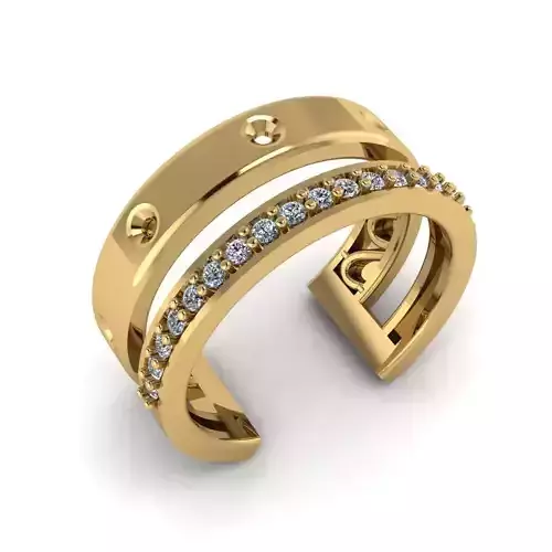 Jewelry 3D Models with render and 3dm  stl  - R-53