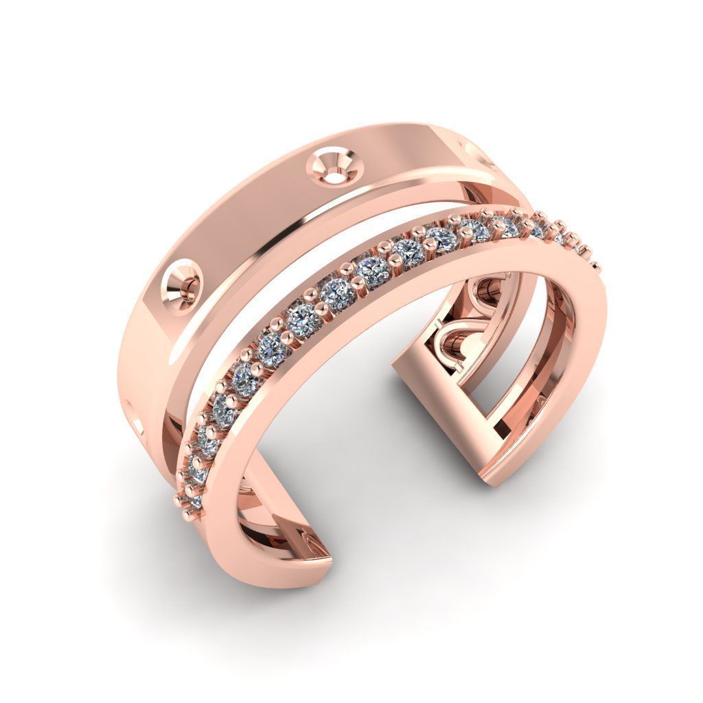 Jewelry 3D Models with render and 3dm stl - R-53 3D print model_1