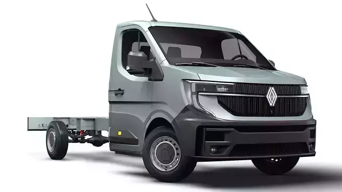 Renault Master Single Cab L3 Chassis 2024 3D model Renault Master Single Cab L3 Chassis 2024 3D model