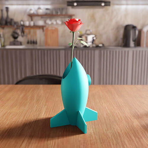 Rocket Flower Vase - 060 3D print model