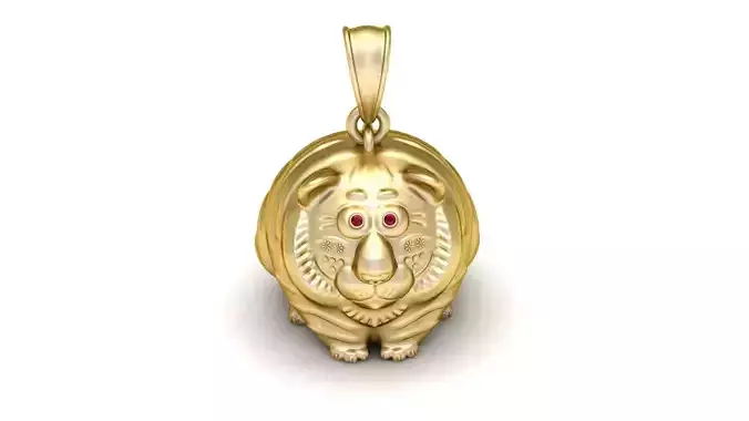 LION ANIMAL PENDANT 3D PRINTABLE MODEL