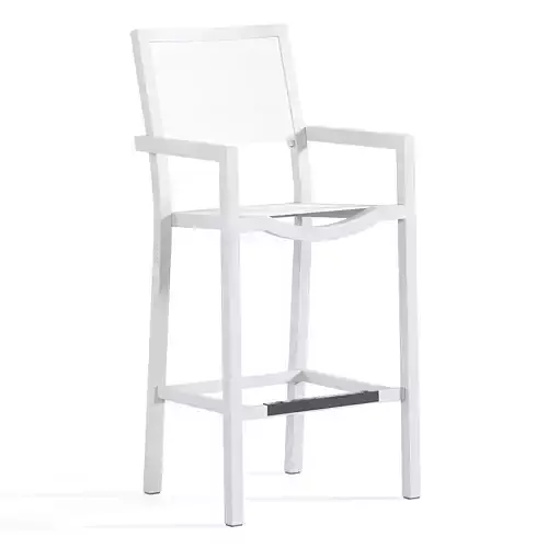 Poinsettia 47  Aluminum Outdoor Bar Stool