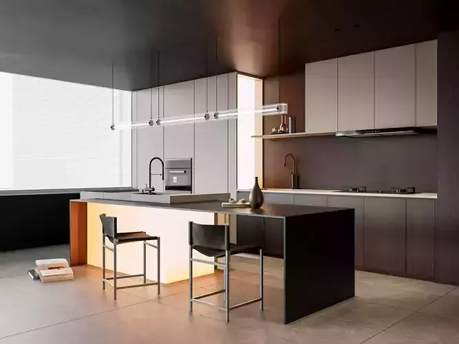 Kitchen Modern interior 83 3D model
