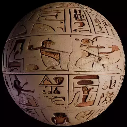 Ancient Egypt Hieroglyphs - VOL 3 - 4 Seamless PBR
