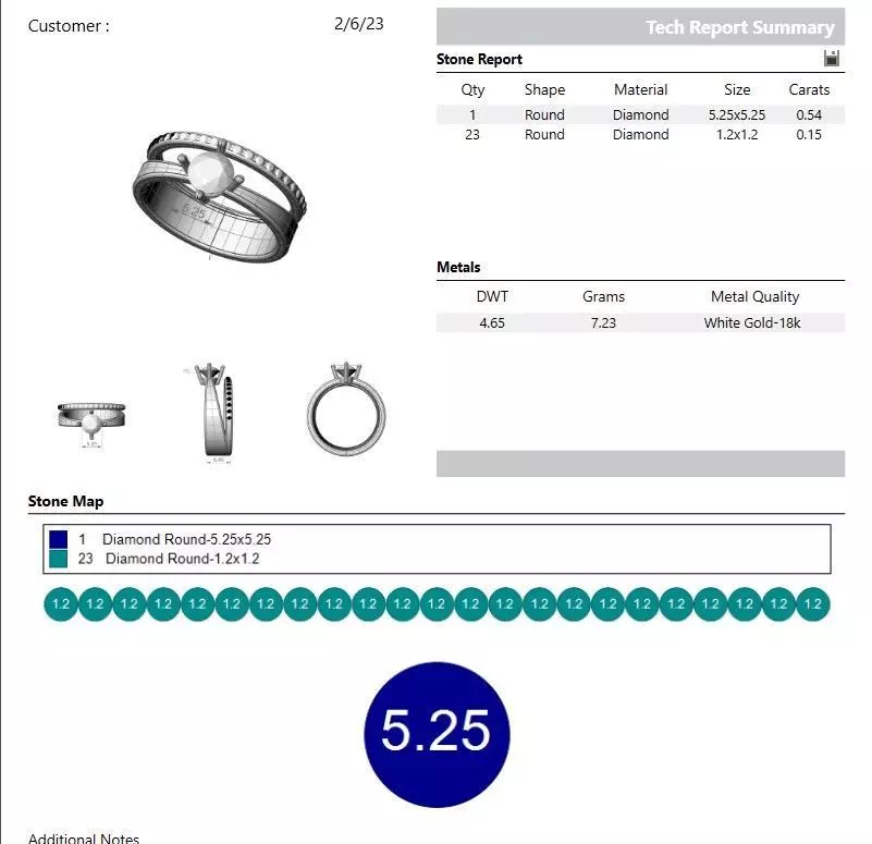 2 in 1 modern ring with stone  3D print model_0