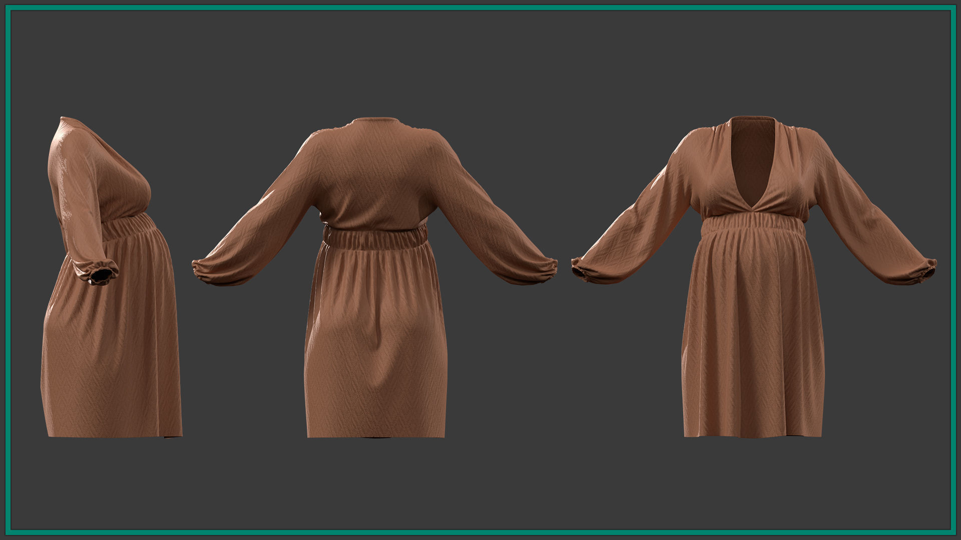 7 female maternity clothes 3D model_5
