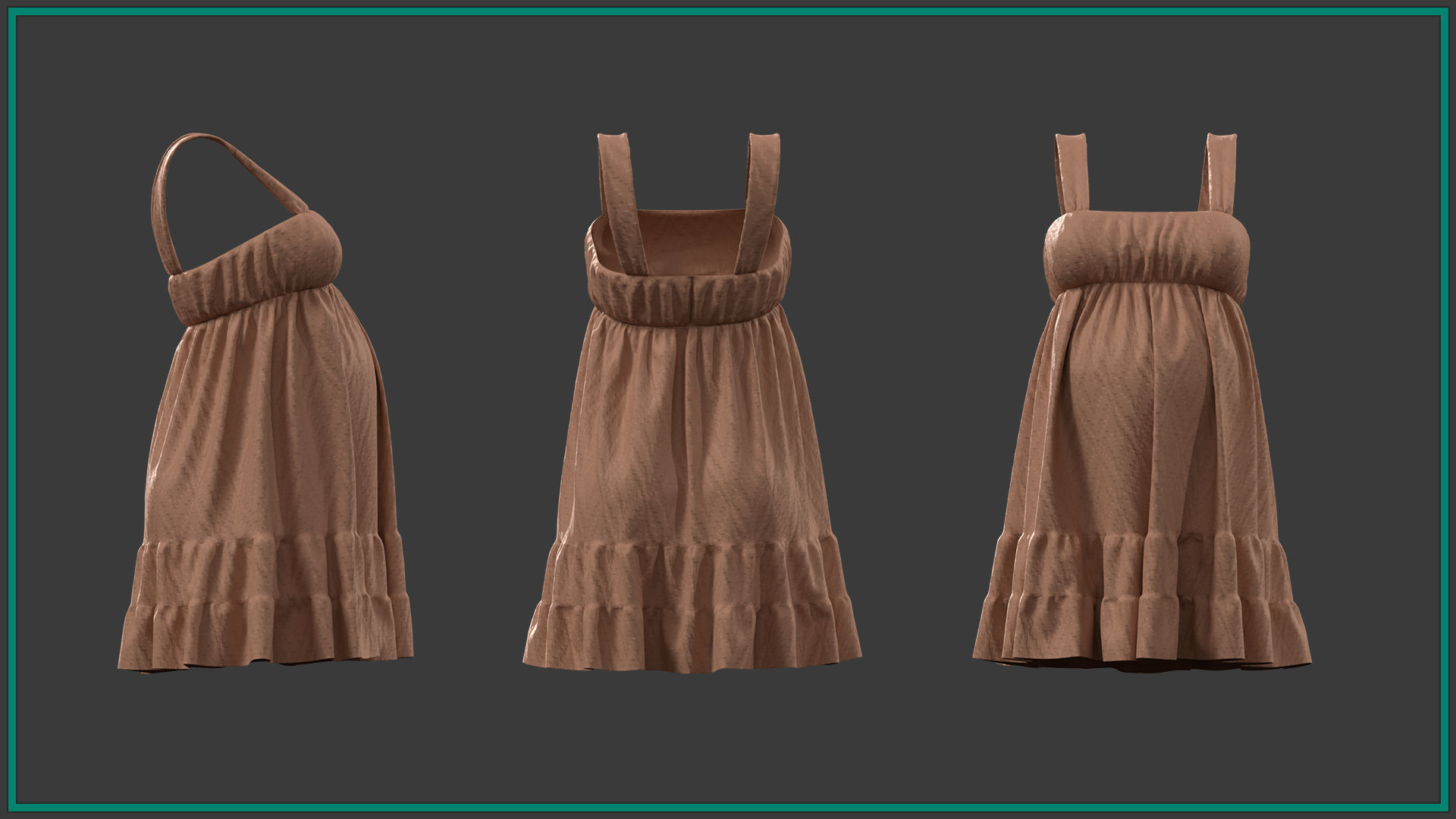 7 female maternity clothes 3D model_4