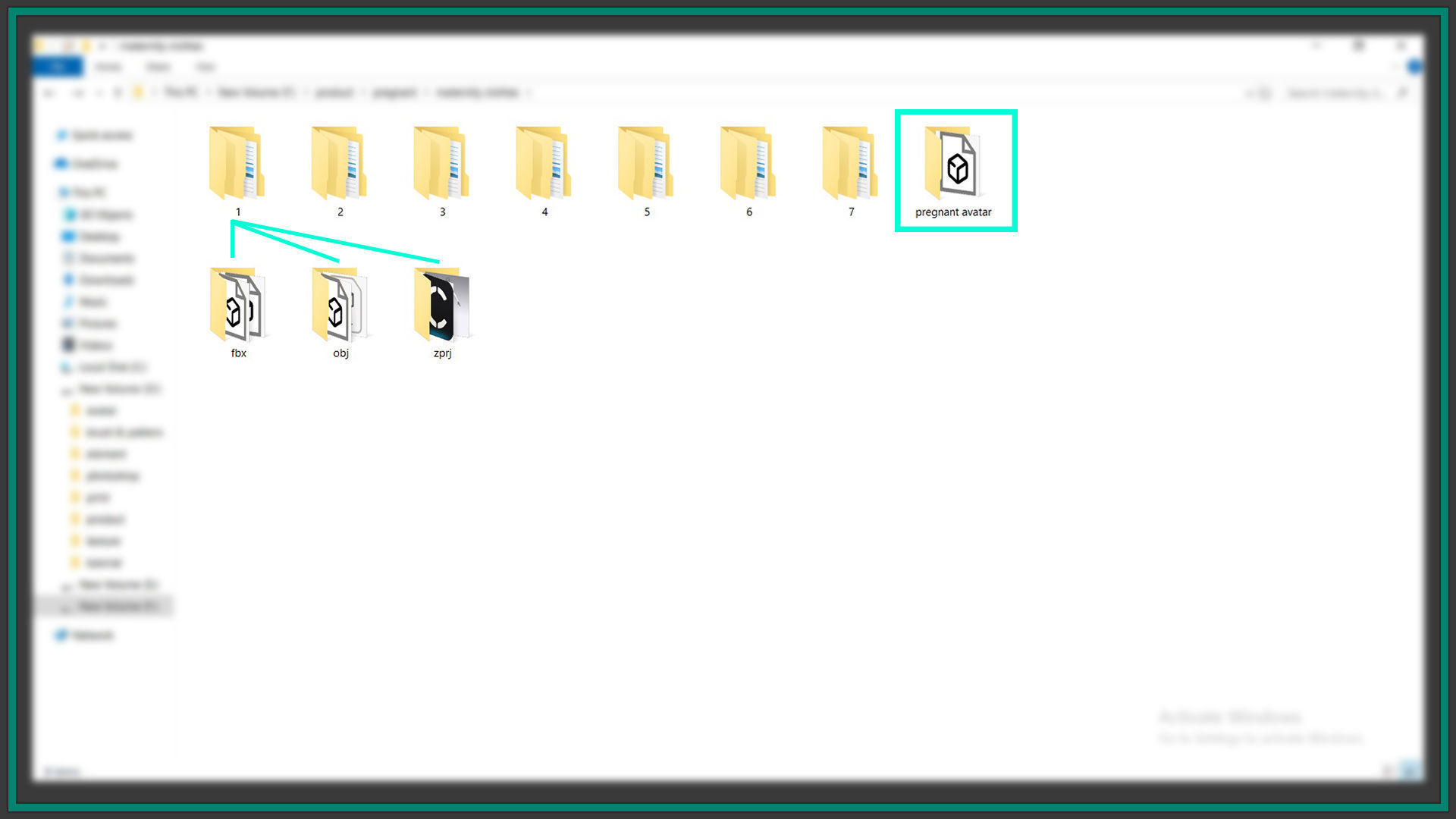 7 female maternity clothes 3D model_10