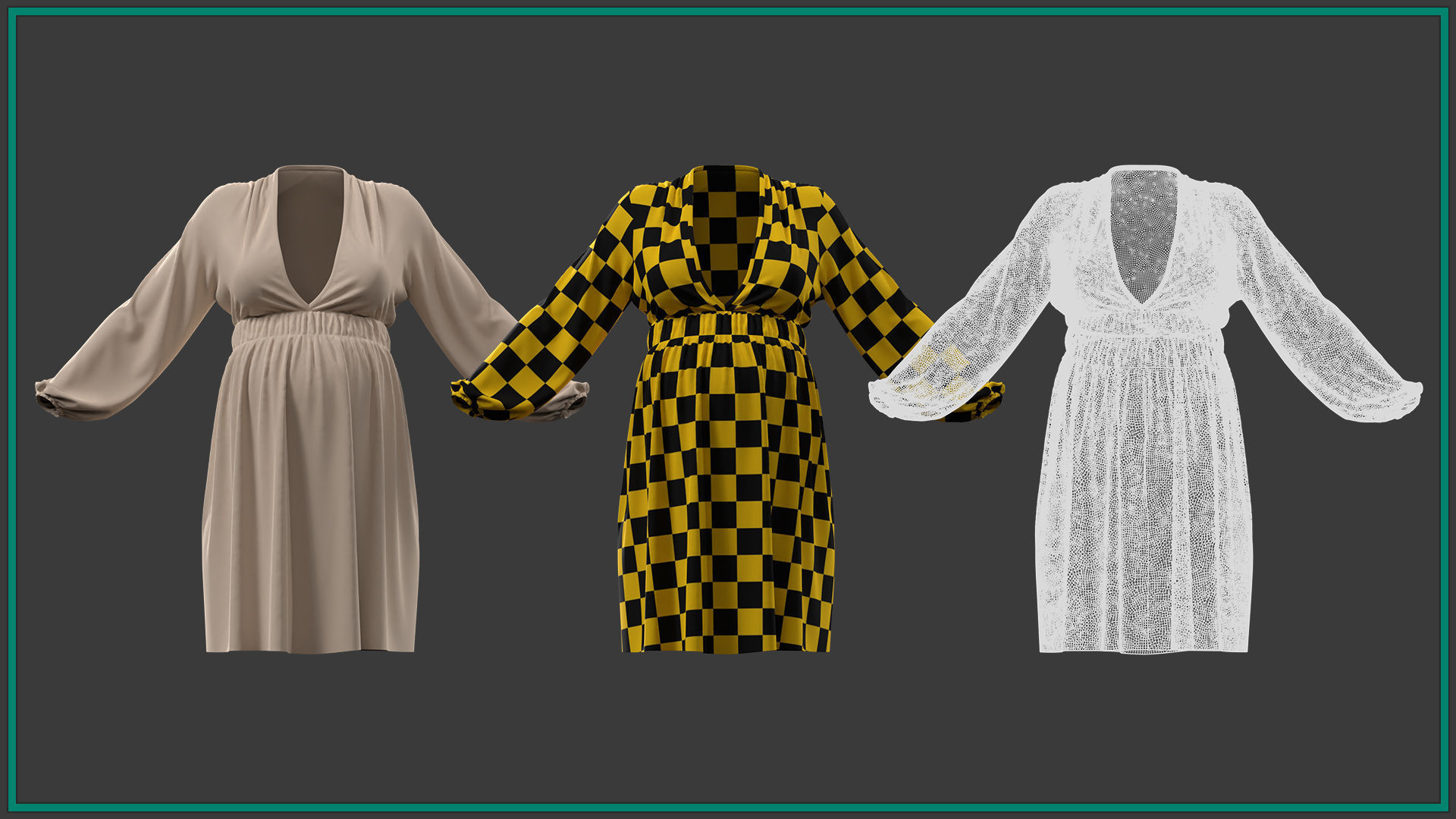 7 female maternity clothes 3D model_8