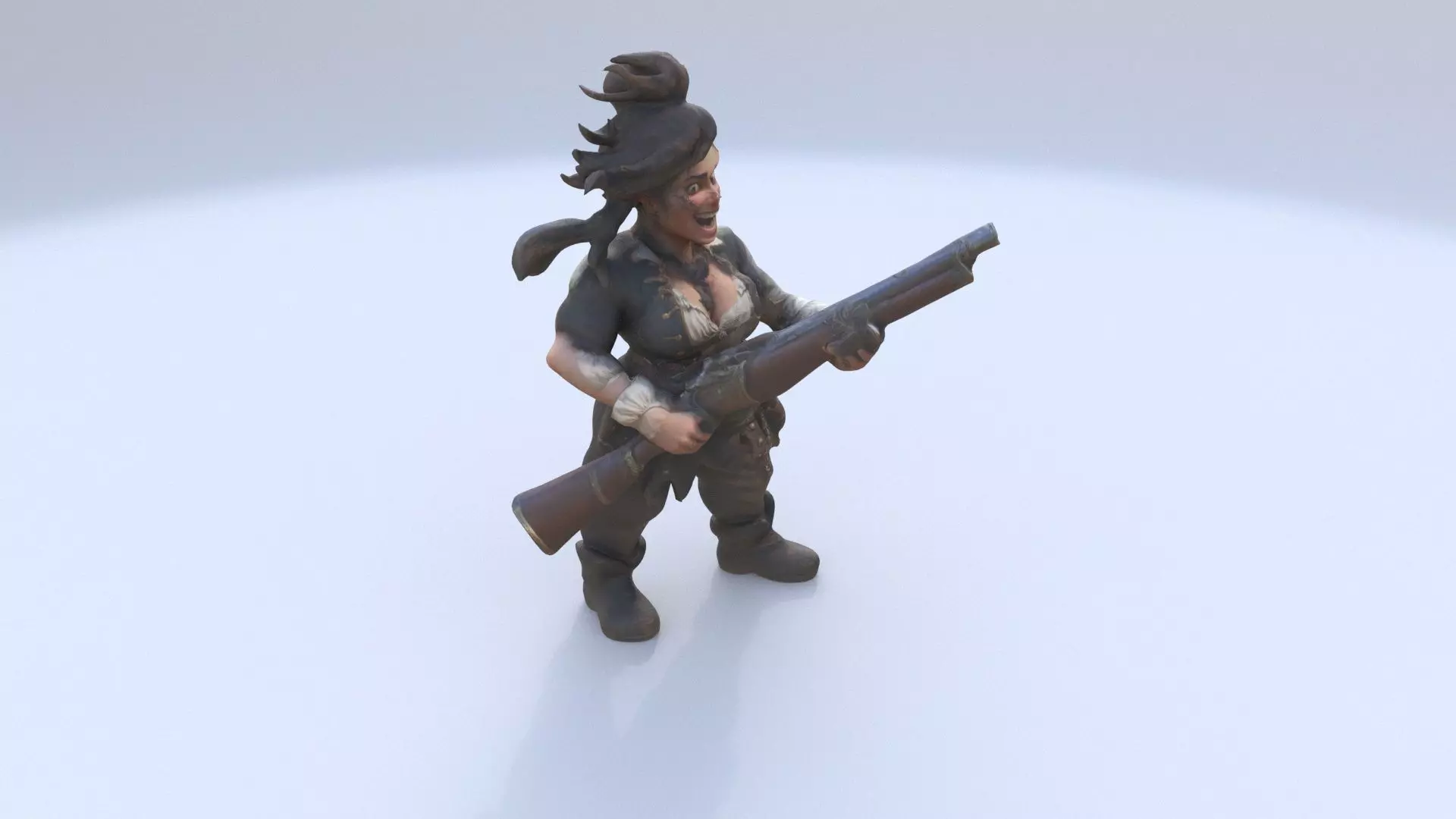 Blunderbuss Pirate Belle 3D model