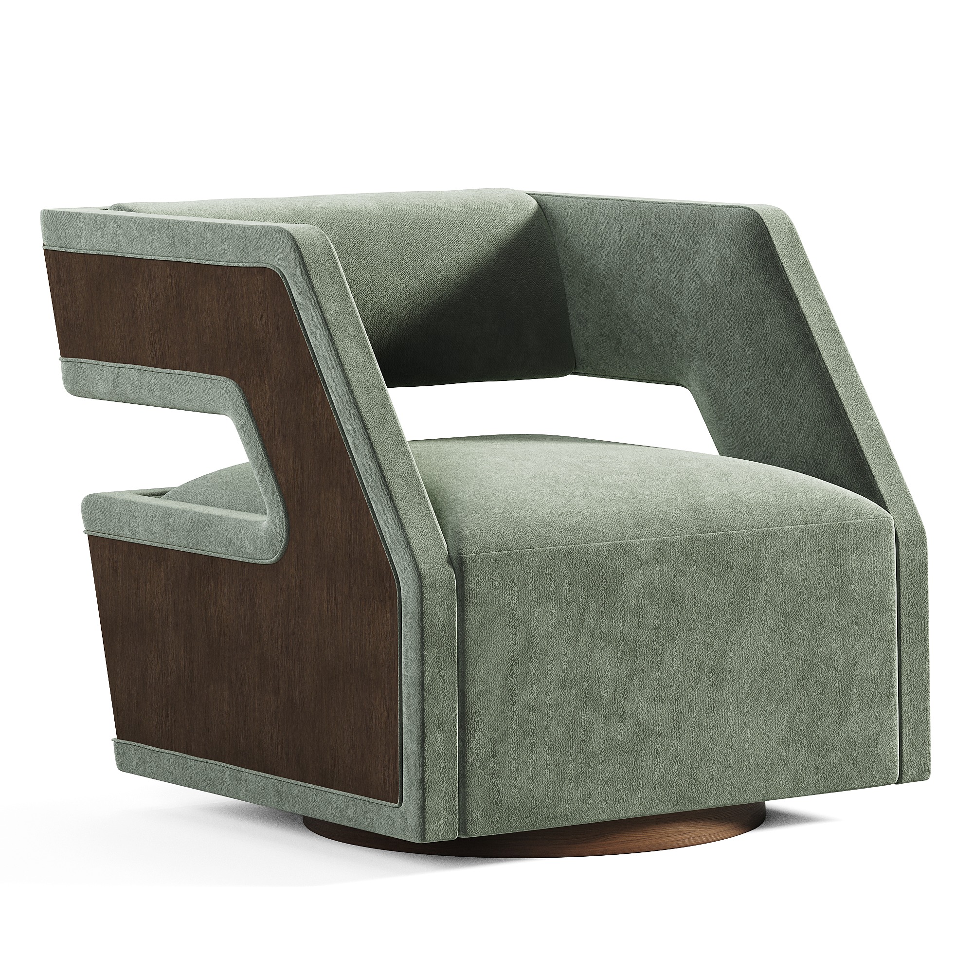  Vanguard Furniture Cove Chair in Havana Low-poly 3D model_1
