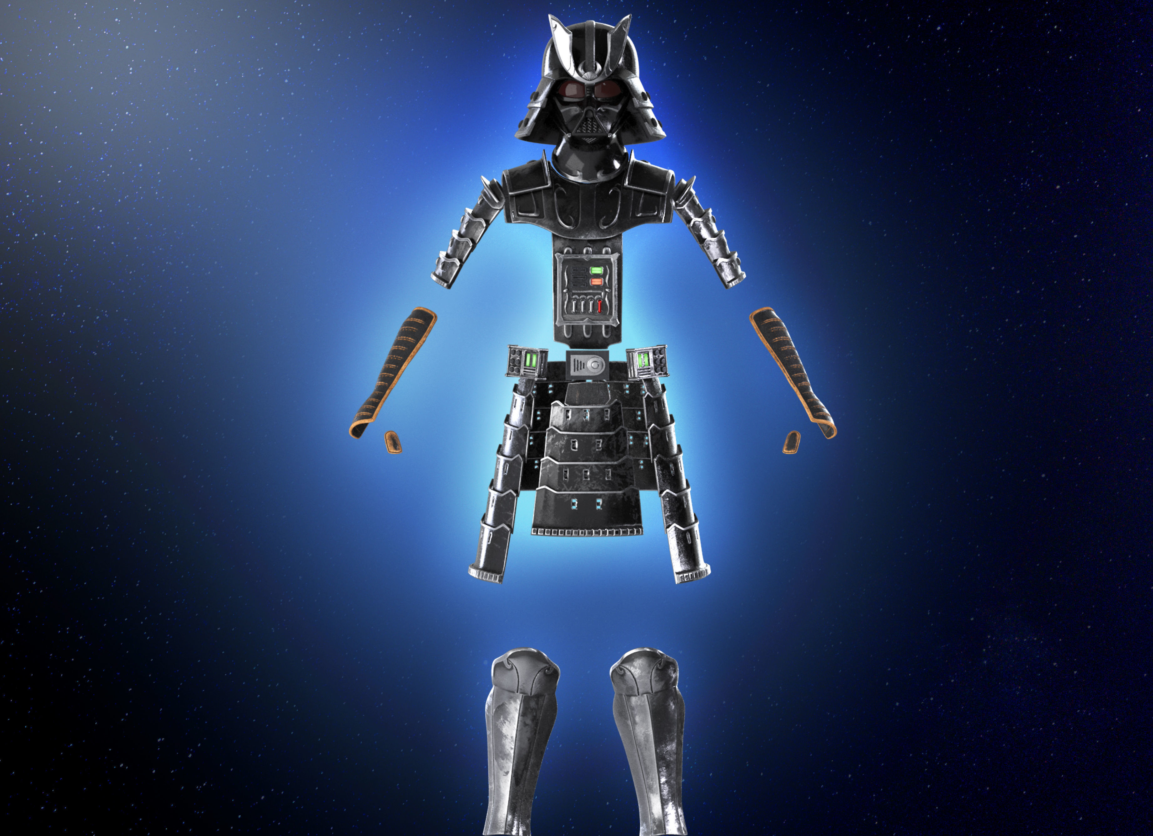 Samurai  Darth Vader helmet Armor  Star Wars 3d Print model 3D print model_5