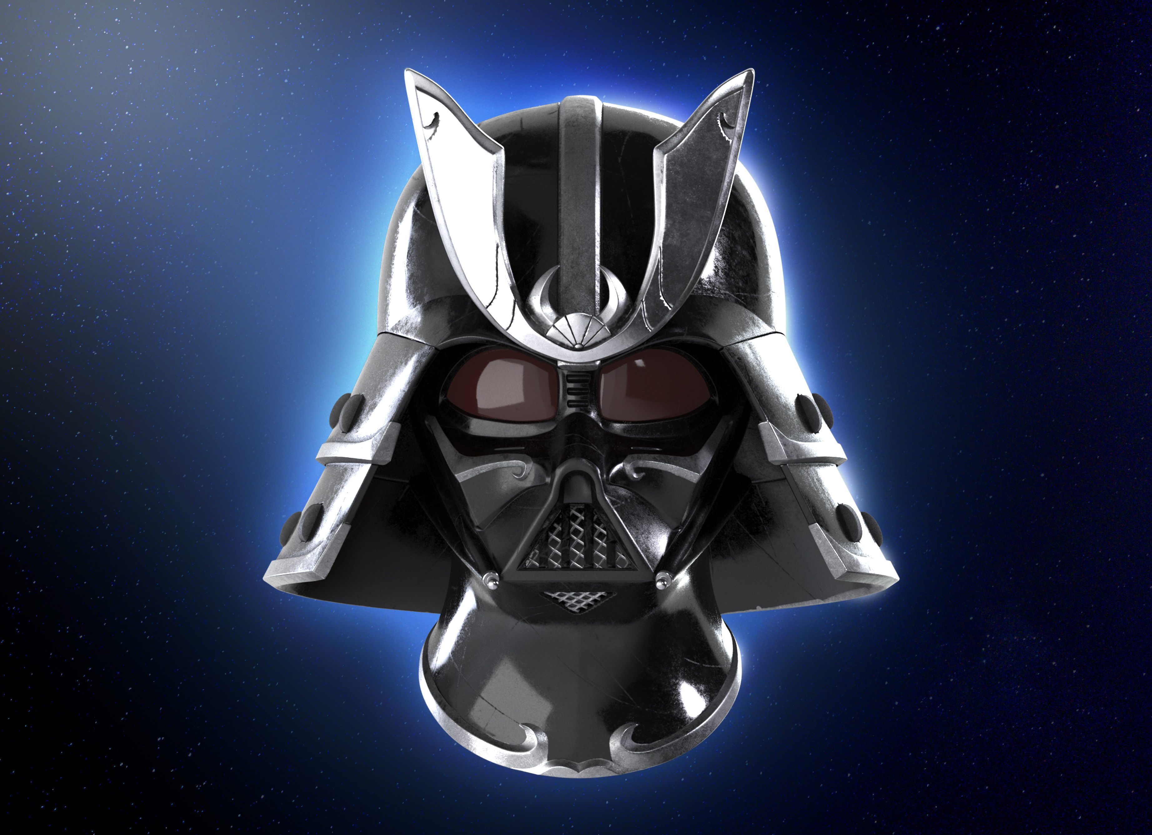Samurai  Darth Vader helmet Armor  Star Wars 3d Print model 3D print model_1