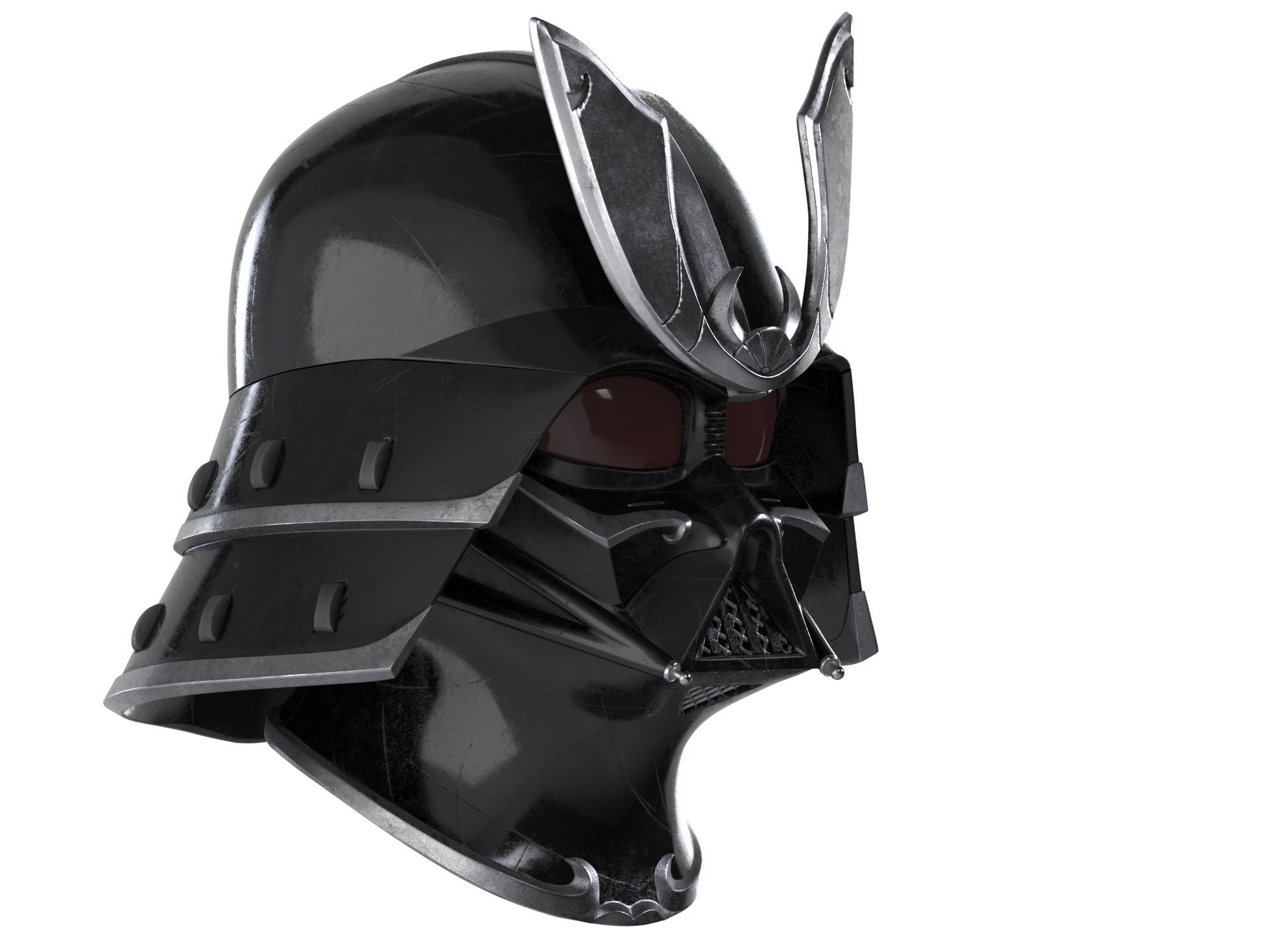 Samurai  Darth Vader helmet Armor  Star Wars 3d Print model 3D print model_16
