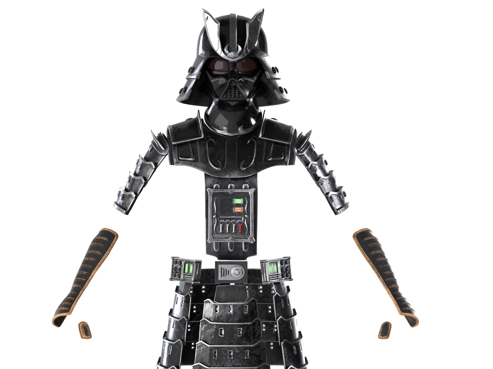 Samurai  Darth Vader helmet Armor  Star Wars 3d Print model 3D print model_4