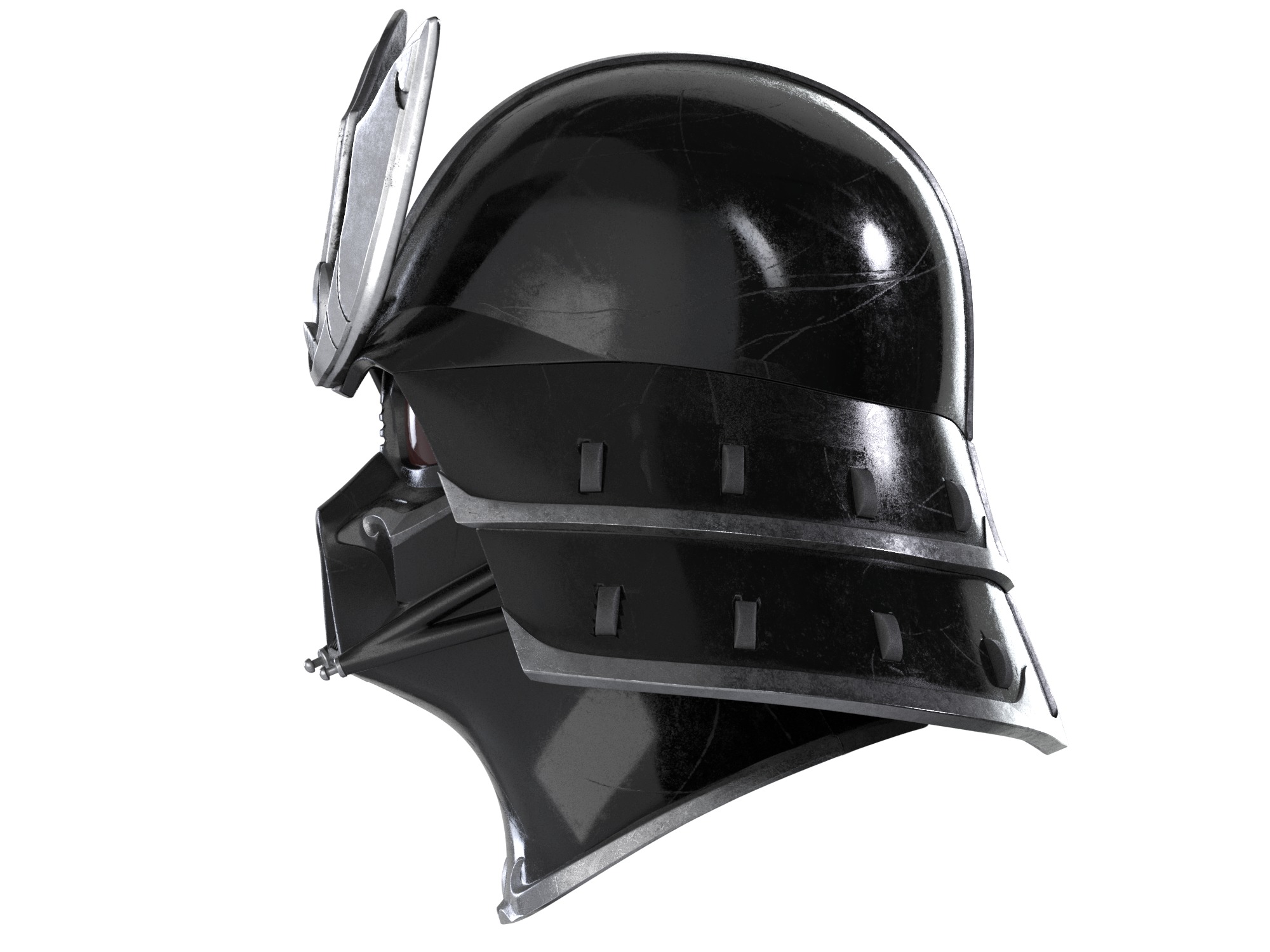 Samurai  Darth Vader helmet Armor  Star Wars 3d Print model 3D print model_10
