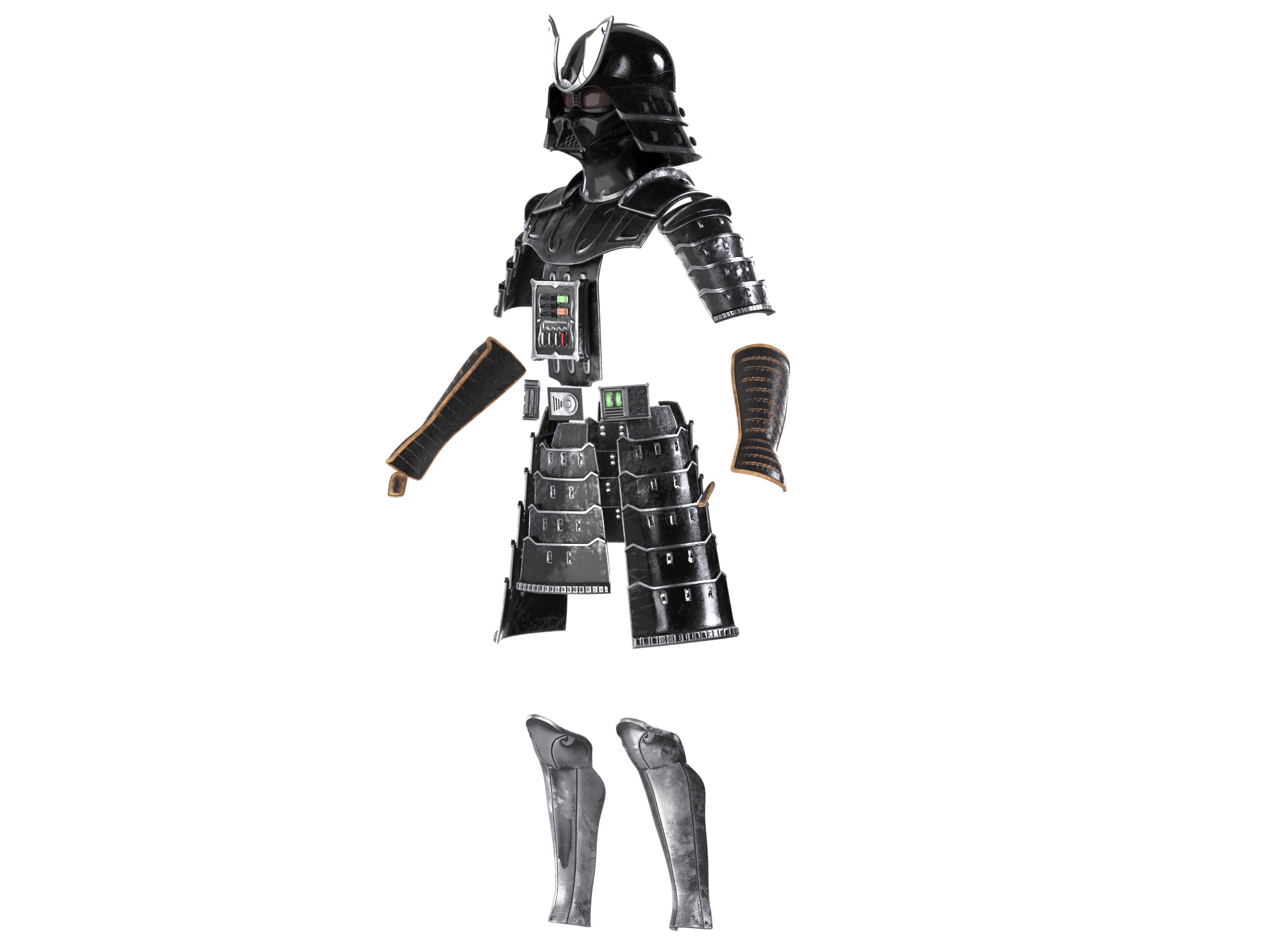 Samurai  Darth Vader helmet Armor  Star Wars 3d Print model 3D print model_21