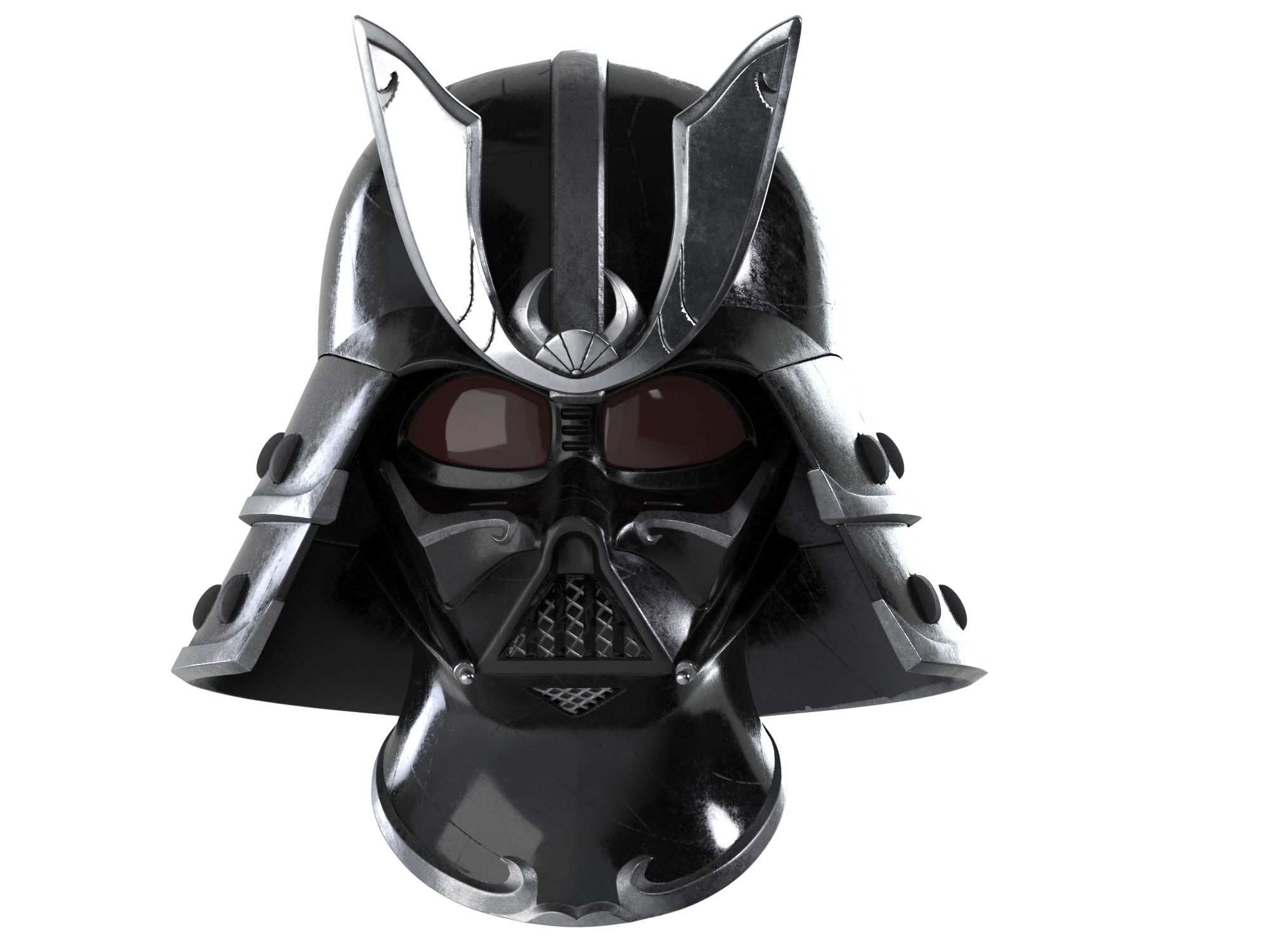 Samurai  Darth Vader helmet Armor  Star Wars 3d Print model 3D print model_2